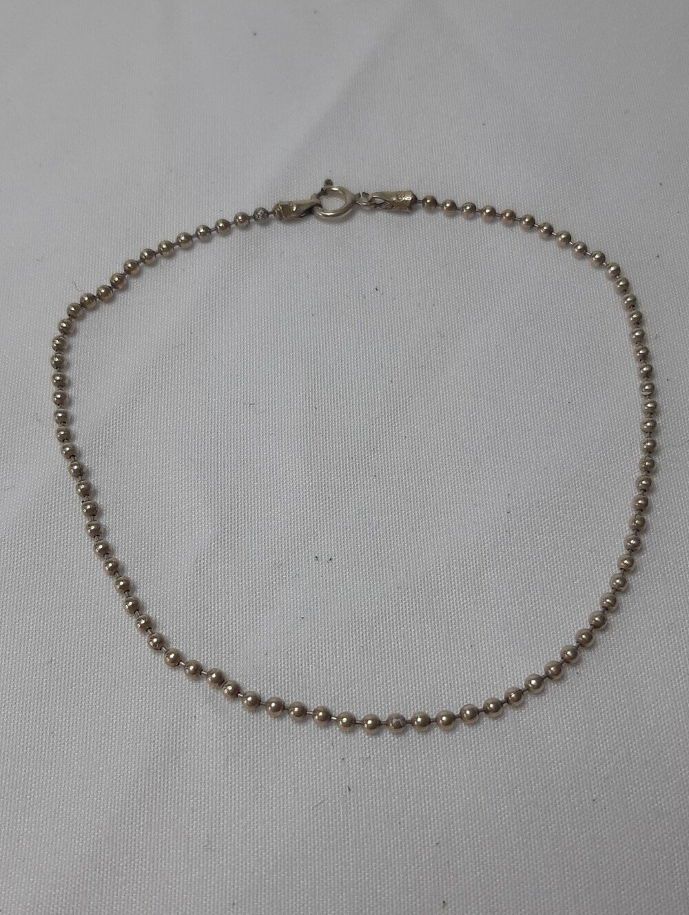 Sterling Silver Bead Chain Anklet